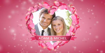 Videohive Heart of petals - Wedding opener After Effects Project