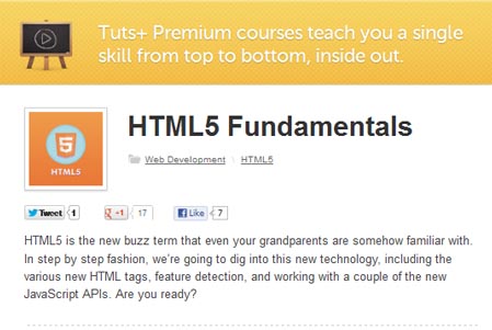 HTML5 Fundamentals + book Decoding HTML5 - Tutsplus