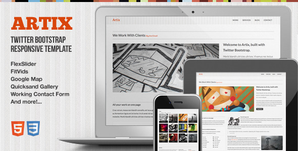 ThemeForest - Artix - One Page Responsive Bootstrap Template