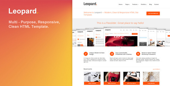 ThemeForest - Leopard - Responsive and Clean HTML Template