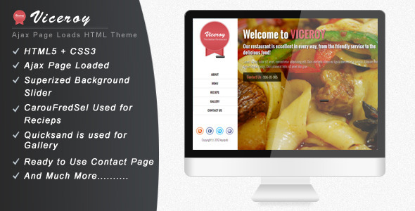 ThemeForest - Viceroy - Jquery Single page website Template