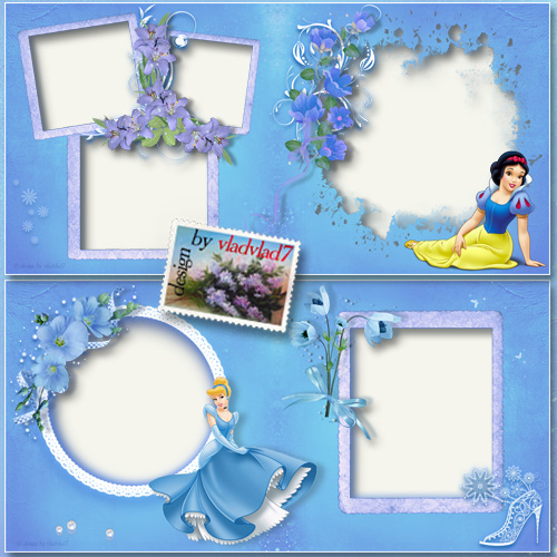 Children Photobook with Disney Princesses and flowers