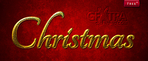 Gold Christmas Style for Photoshop