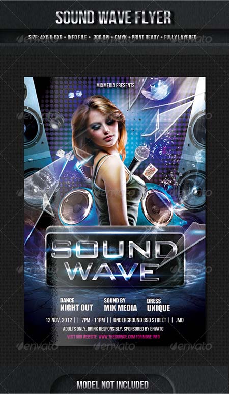 GraphicRiver: Sound Wave Flyer Template