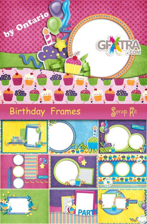 Scrap kit - Children's Frames for Birthday