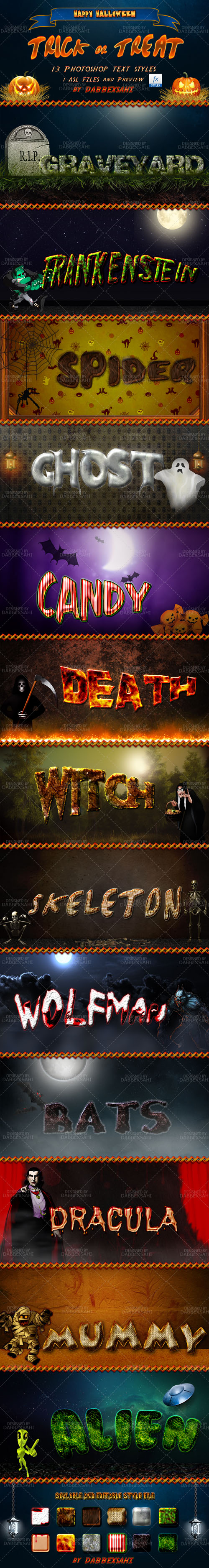 Halloween Text Effects Photoshop Layer Styles
