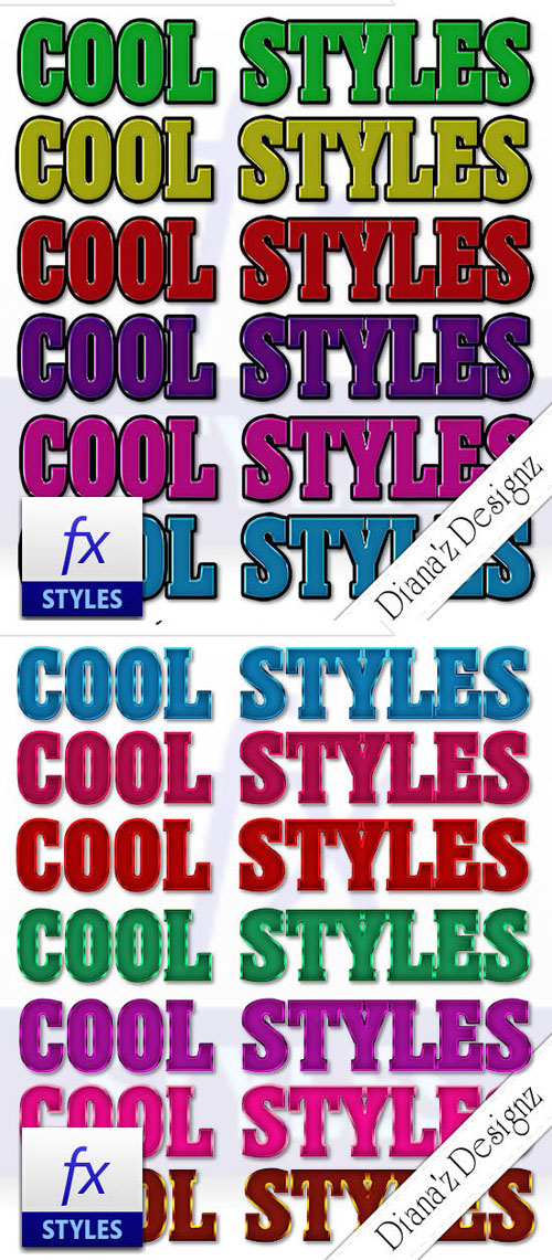 Color Text Photoshop Styles #2