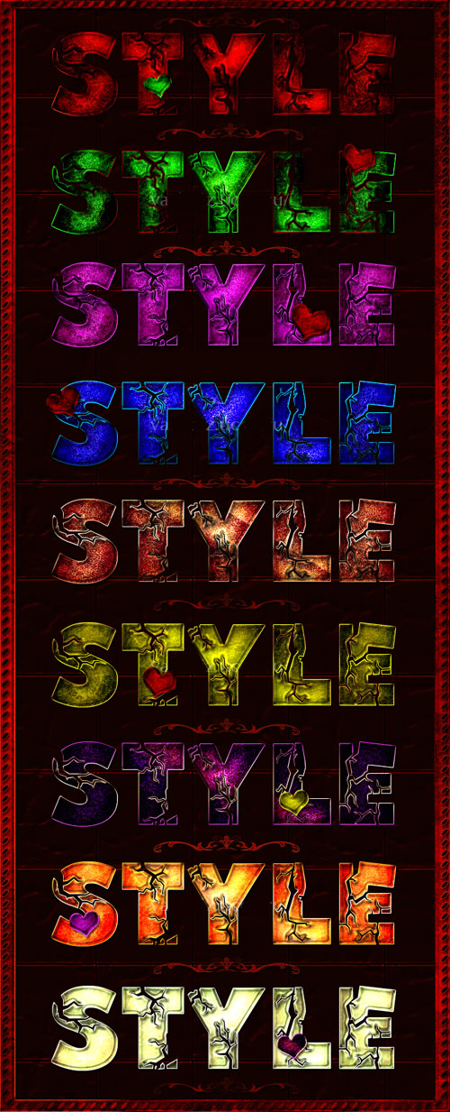 Color Text Photoshop Styles #1