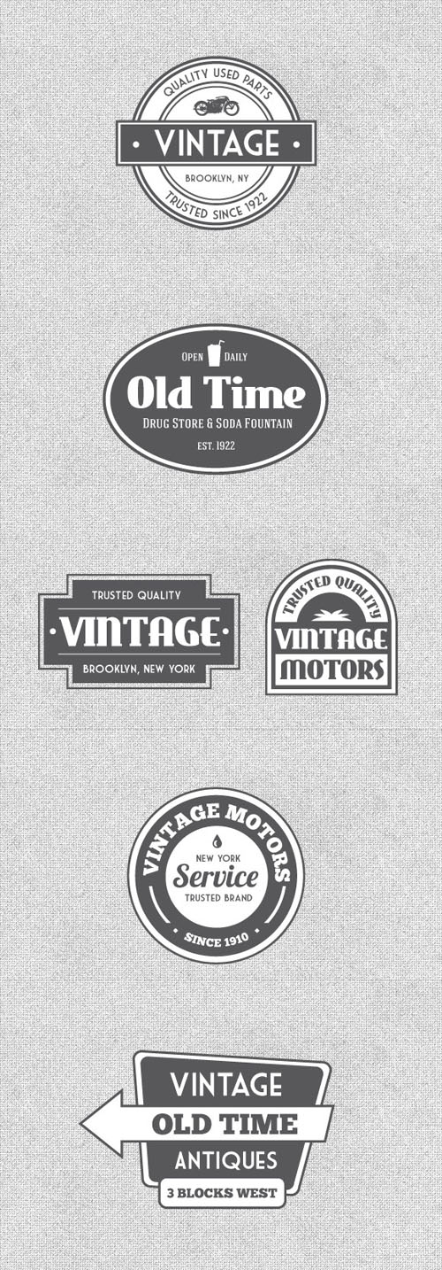 WeGraphics - Vintage Vector Signs