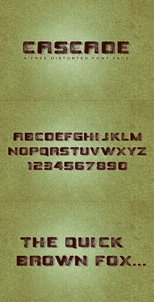 Cascade A Free Grunge Font Face OTF