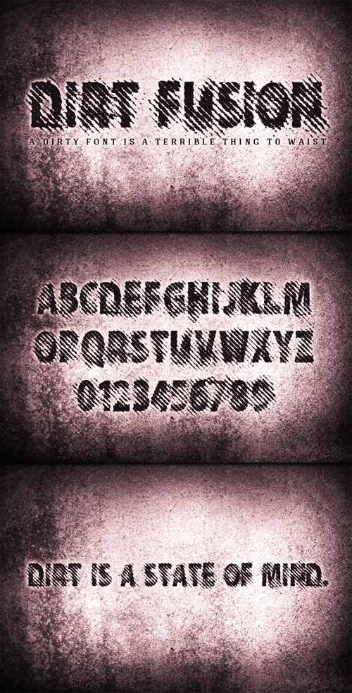 WeGraphics - Dirt Fusion A Gritty Halftone Font Face