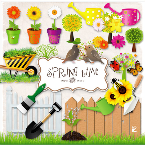 Scrap kit - Collection of Spring Elements