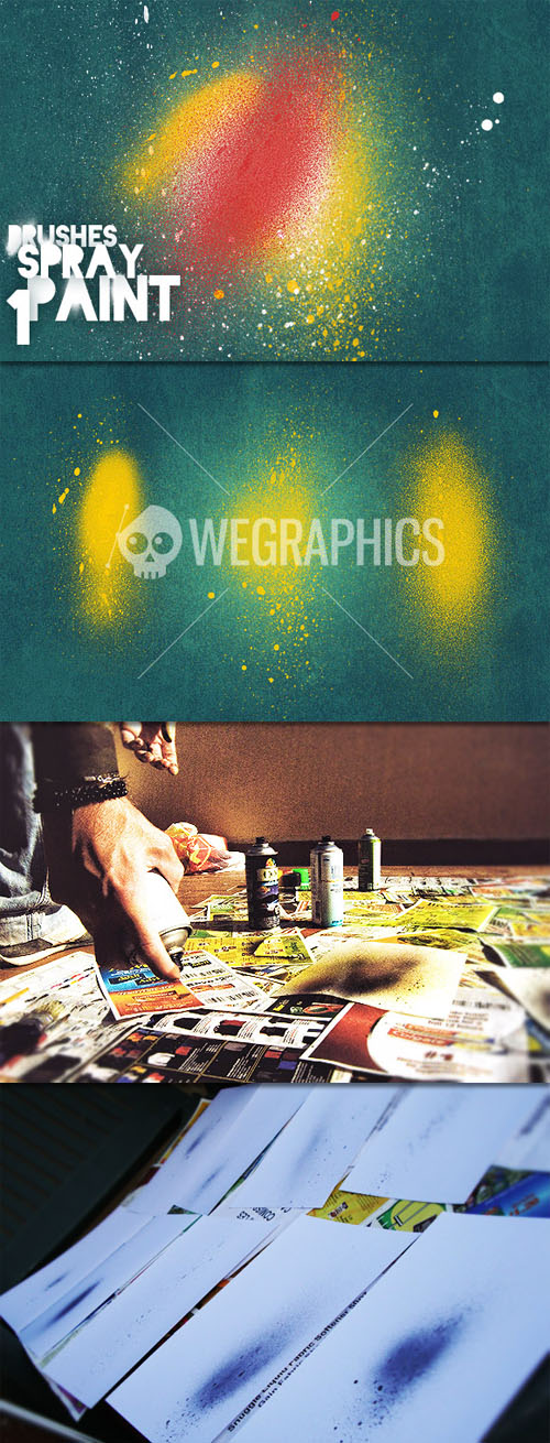 WeGraphics - Spray Paint Brushes Vol 1