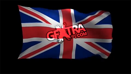 United Kingdom Flag 3D Rendering with Alpha Channel