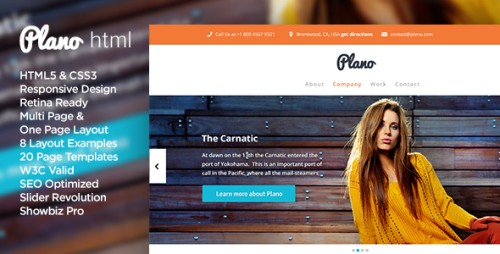 ThemeForest - Plano - Flat Design Responsive HTML5 Template