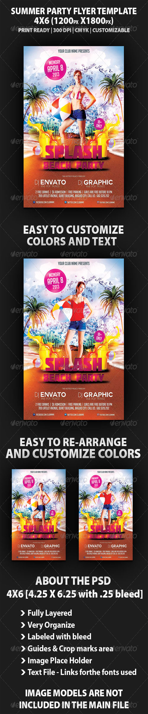 GraphicRiver - Splash Beach Party Flyer Template