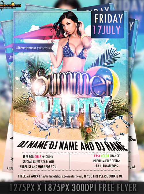 Summer Party - Flyer PSD Template