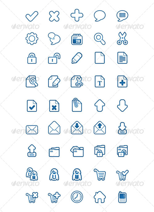 GraphicRiver - BlueSakura 45 Icon for your project 79037