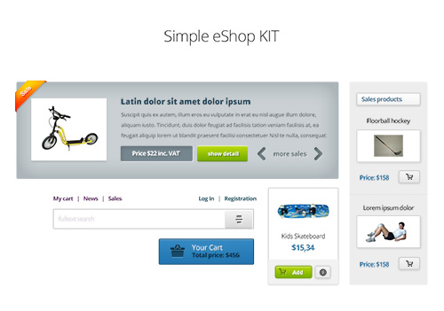 PSD Web Design - Simple eShop Kit