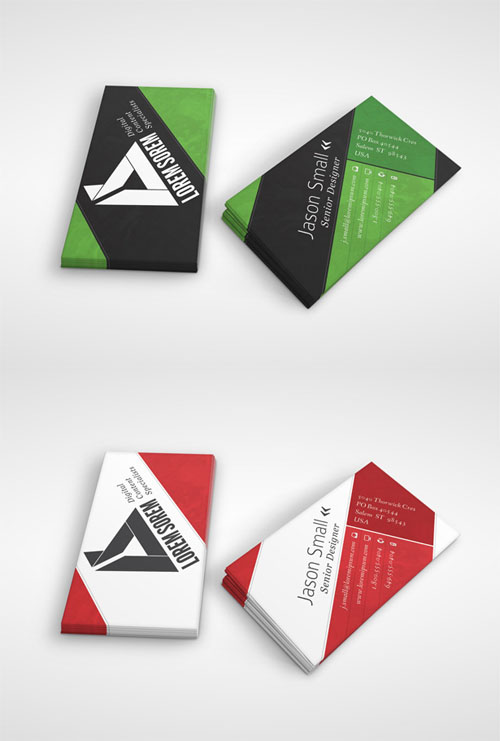 Diagonal Lines Business Card PSD Template