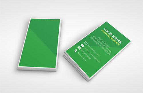 Vertical Business Card PSD Template