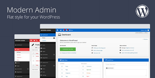 CodeCanyon - Modern Admin v1.4 - Flat style for your WordPress