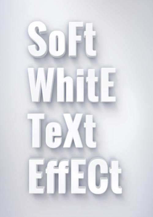 PSD Source - Soft White Text Effect