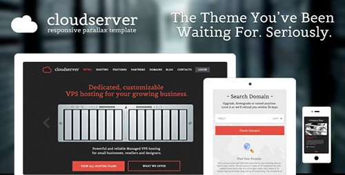 ThemeForest - CloudServer - One Page Responsive Hosting Template - RIP
