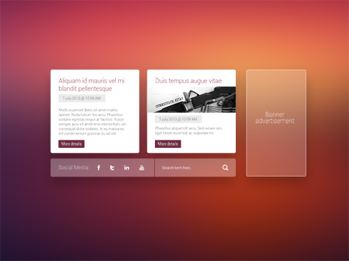 PSD Web Design - Metro Style Content