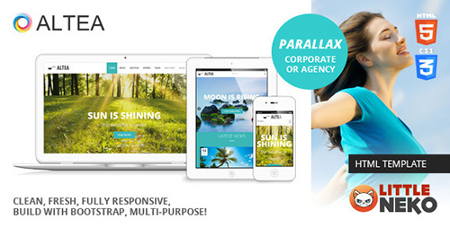 ThemeForest - Altea Parallax One Page HTML5 Template - RIP