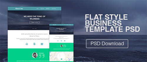 PSD Web Template - Flat Style Business