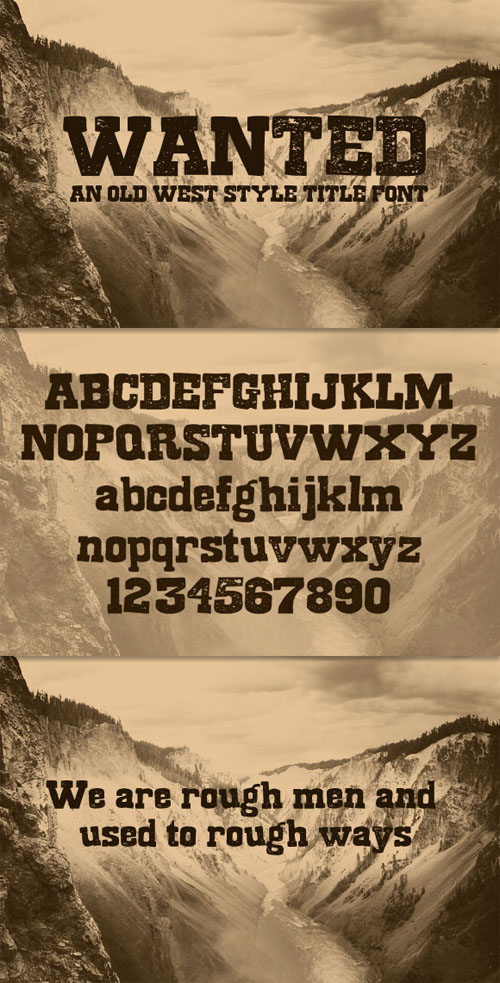 WeGraphics - Wanted, an Old West Style Title Font WeGraphics - Wanted, an Old West Style Title Font