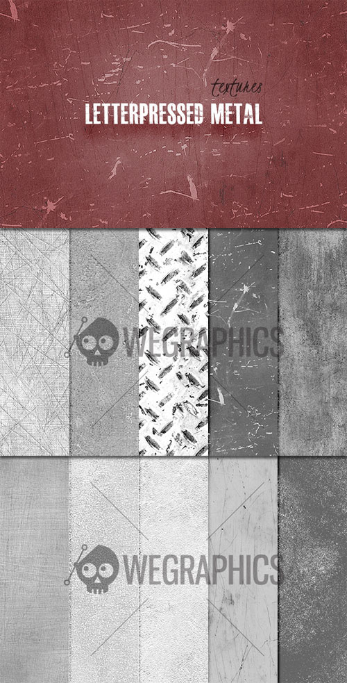 WeGraphics - Seamless Letterpress Metal Textures