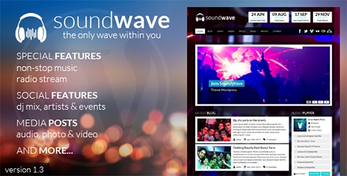 ThemeForest - SoundWave v1.3 - The Music Vibe WordPress Theme