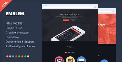 ThemeForest - Emblem - Responsive One Page HTML Template - RIP