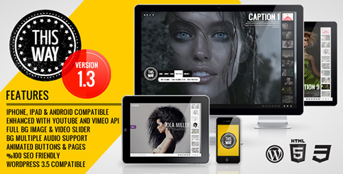ThemeForest - This Way WP v1.3.0 - Full Video/Image Background with Audio