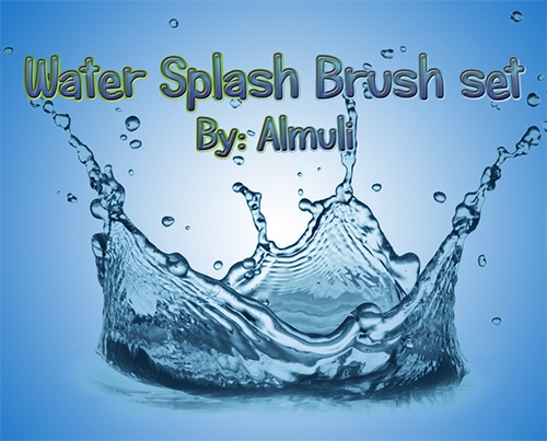 ABR Brush Set For Adobe Photoshop - Water Splash