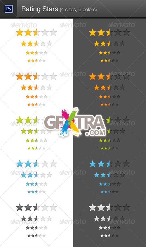 GraphicRiver - Rating Stars (4 sizes, 6 colors) 5111208