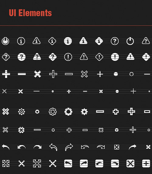 81 Vector Icons with UI Elements