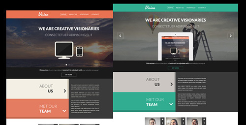 ThemeForest - Vision - One Page Flat Portfolio HTML Template - RIP
