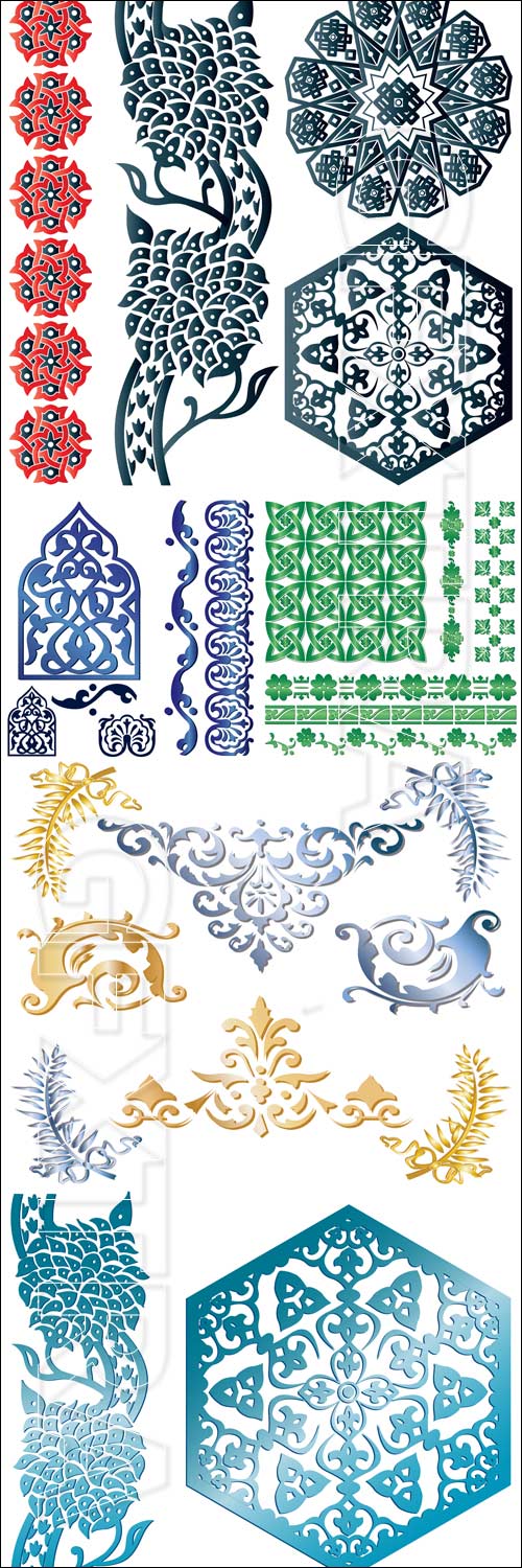 Arabic Ornaments in Vector 5xEPS