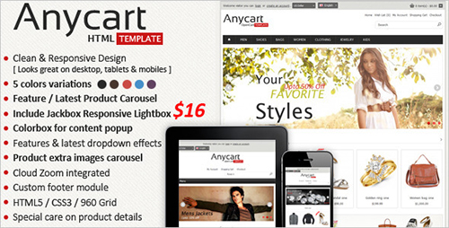 ThemeForest - Anycart - Responsive Retail Template - RIP