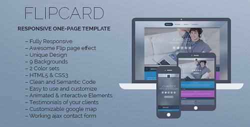 ThemeForest - FlipCard - Responsive One-page Template - RIP