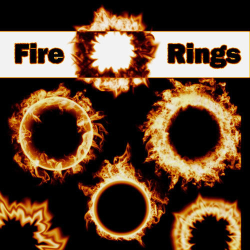 6 Fire Ring Photoshop Brushes