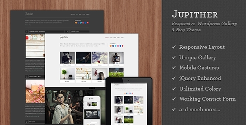 ThemeForest - Jupither - Responsive Wordpress Gallery & Blog