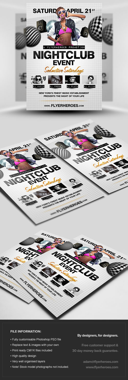 Nightclub Party Flyer/Poster PSD Template