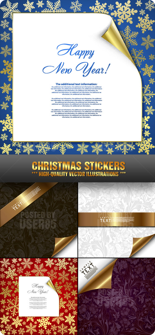 Stock Vector - Christmas Stickers