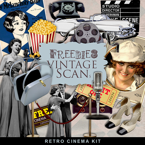 Scrap-kit - Retro Cinema - PNG Images