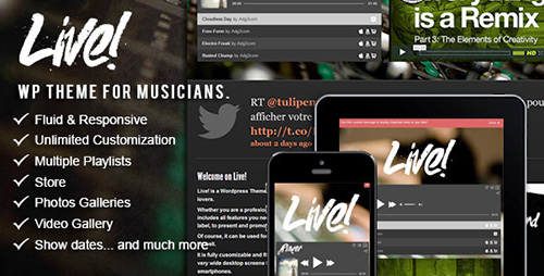 ThemeForest - Live! v1.6.3 - Music Wordpress Theme