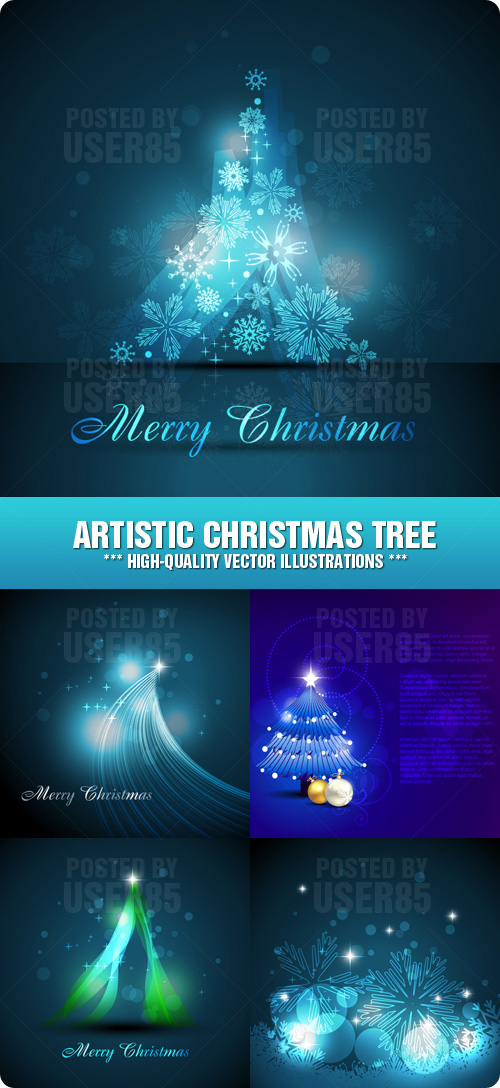 Stock Vector - Artistic Christmas Tree